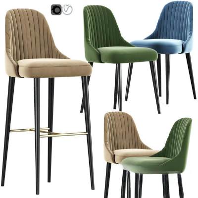 现代吧椅 单人椅-4